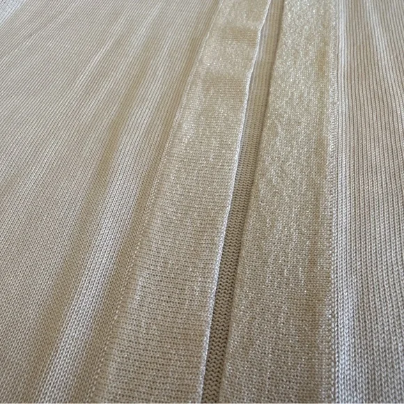 Casual Corner Vintage Light Cream Open-Front Knit Cardigan Size Medium - Picture 5 of 6